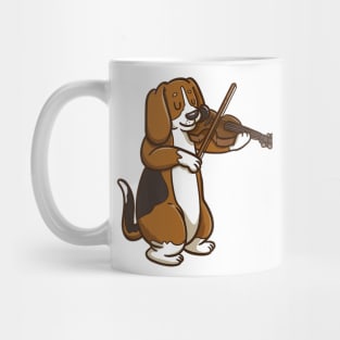 Violinist Beagle Dog Violin Player Mug